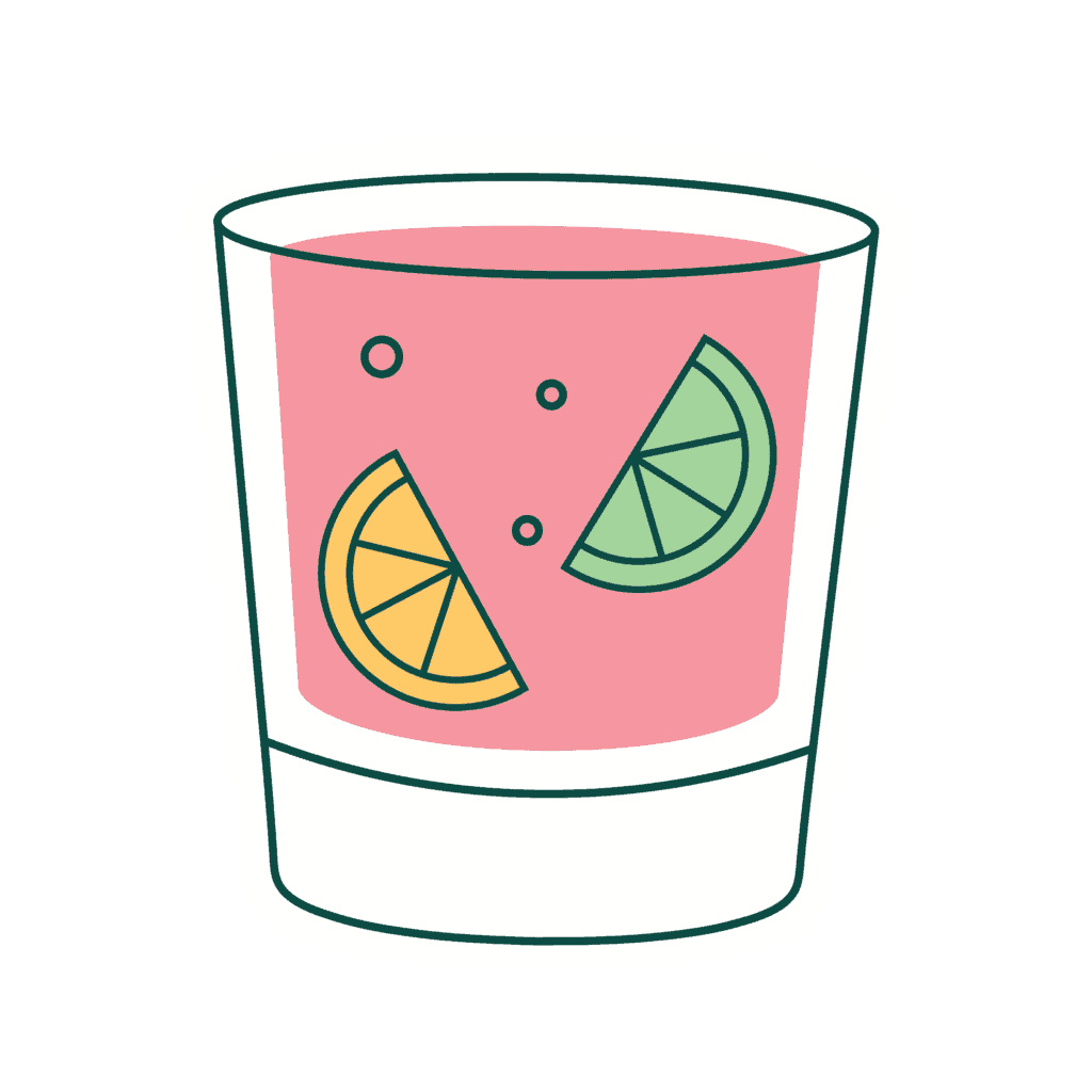 spicy pink margarita cocktail icon